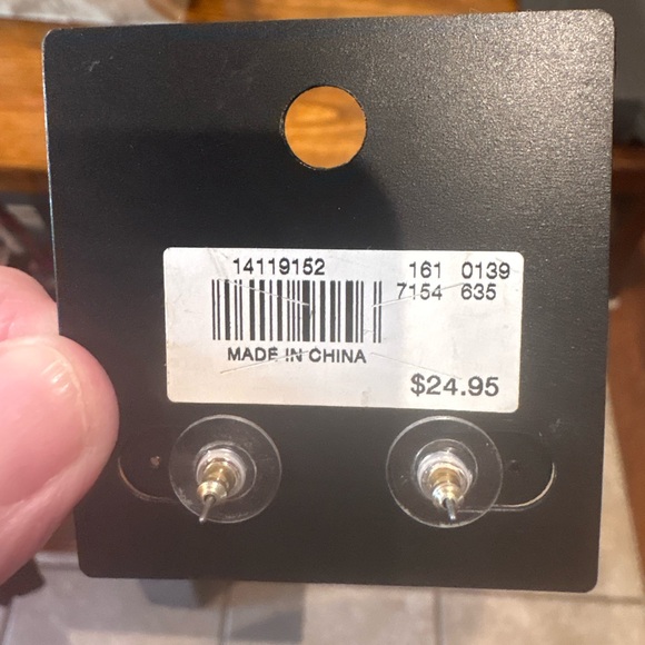 The Limited Gold-Tone Pink Marquise Leaf Stud Earrings - Picture 2 of 2